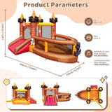 Inflatable Bounce House for Kid 3-8: Jump Bouncy House Castle with Slide - Blow Up Bouncer with 480W Blower for Toddler Outdoor Indoor Play TOAOB