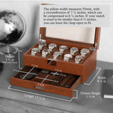 ROTHWELL 10-Slot Watch Box in Leather with Valet Drawer, Luxury Watch Case Display Organizer with Ultra Soft Microsuede Liner, Jewelry and Sunglass Holder With Large Glass top (Tan/Brown) ROTHWELL