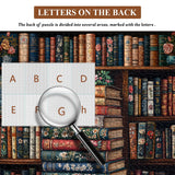 Vintage Bookshelf Puzzles for Adults 1000 Pieces, Book Flower Jigsaw Puzzle Bookshelf Library, Retro Aesthetic Puzzle Art, Difficult Challenging Hard Puzzle for Book Lovers PICKFORU