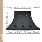 PNP114040 Myard 4x4 Post Base Cover (Actual 3.5x3.5 Inches) Post Skirt Flange with Stainless Steel Screws, Post Bracket for Deck Porch Handrail Railing Support Trim Post Anchor (Qty 2, Black) Myard