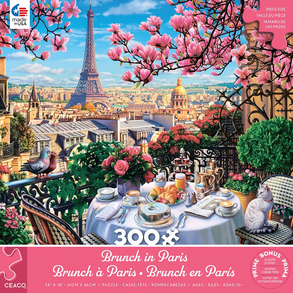 Ceaco - Brunch in Paris - 300 Oversized Piece Jigsaw Puzzle