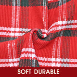 Christmas Red Green White Plaid Rug, 28" x 43" Cotton Hand-Woven Buffalo Check Layered Door Mat for Front Porch, Entryway, Outdoor Holiday Decor, Washable Farmhouse Rug for Home, Patio, Kitchen Homydecor