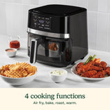 Cuisinart Air Fryer Oven – 4.5-Qt Basket Black and Stainless Steel Air Fryer – Dishwasher-Safe Parts with 4 Presets – Roast, Bake, Broil, Air Fry and Keep Warm – Quick & Easy Meals – AIR-160 Cuisinart