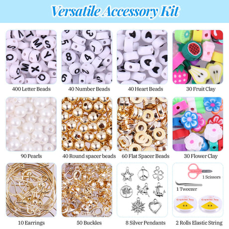 Wuollgess 20,000PCS Clay Beads for Bracelet Making Kit, 120 Colors 6 Boxes Polymer Heishi Beads, Friendship Bracelet Kit for DIY Crafts, Earrings Necklace Jewelry Making Kit for Adults Wuollgess
