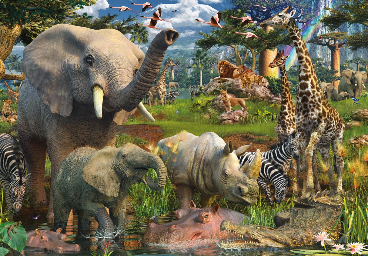 Ravensburger at The Waterhole - 18000 Piece Jigsaw Puzzle for Adults – Softclick Technology Means Pieces Fit Together Perfectly Ravensburger