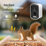 Smart Bird Feeder with 2.5K HD Camera, AI Identify Bird Feeder Solar & Battery Powered, Auto Capture Birds & Notify in Time, Bamboo Wooden Smart Bird Watching Feeder, Ideal Gift for Bird Lover(1.5L) LUCKY NAVI