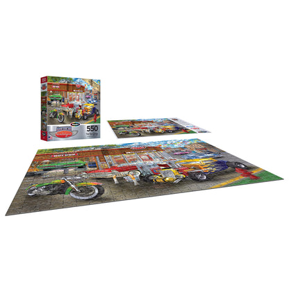 RoseArt - American Nostalgia - Hot Rod Garage - 550 Piece Jigsaw Puzzle for Adults