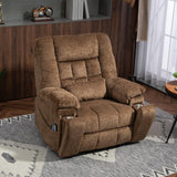 SINCRUMI 4-Motor Power Lift Chairs for Elderly with Heat & Massage, Infinite Position Adjustable Headrest, Lumbar and Footrest, Wide Seat Lay Flat Recliner with Hidden Cup Holders, Brown SINCRUMI