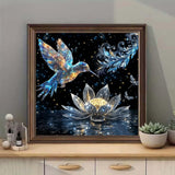 mrpwnle Hummingbird Diamond Art Kits for Adults Beginners DIY Bird Diamond Painting Kits 5D Full Drill Diamond Art Dots Gem Paintings Kit for Gifts Home Wall Decor 12x12inch mrpwnle