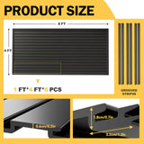 RORA Slat Wall Paneling Garage Slat Wall Storage Systems 4x8 ft Slatwall Black Heavy Duty Satwall for Tool Organization ,Pvc SlatWall Panels,Fits for Storage and Display RORA