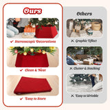 EverMerry Christmas Tree Decorations, 26’’ Christmas Tree Skirt Collar Stand, Foldable Christmas Tree Ring for Artificial Trees Christmas Tree Decor Base Cover & Holiday Decor & Party EverMerry