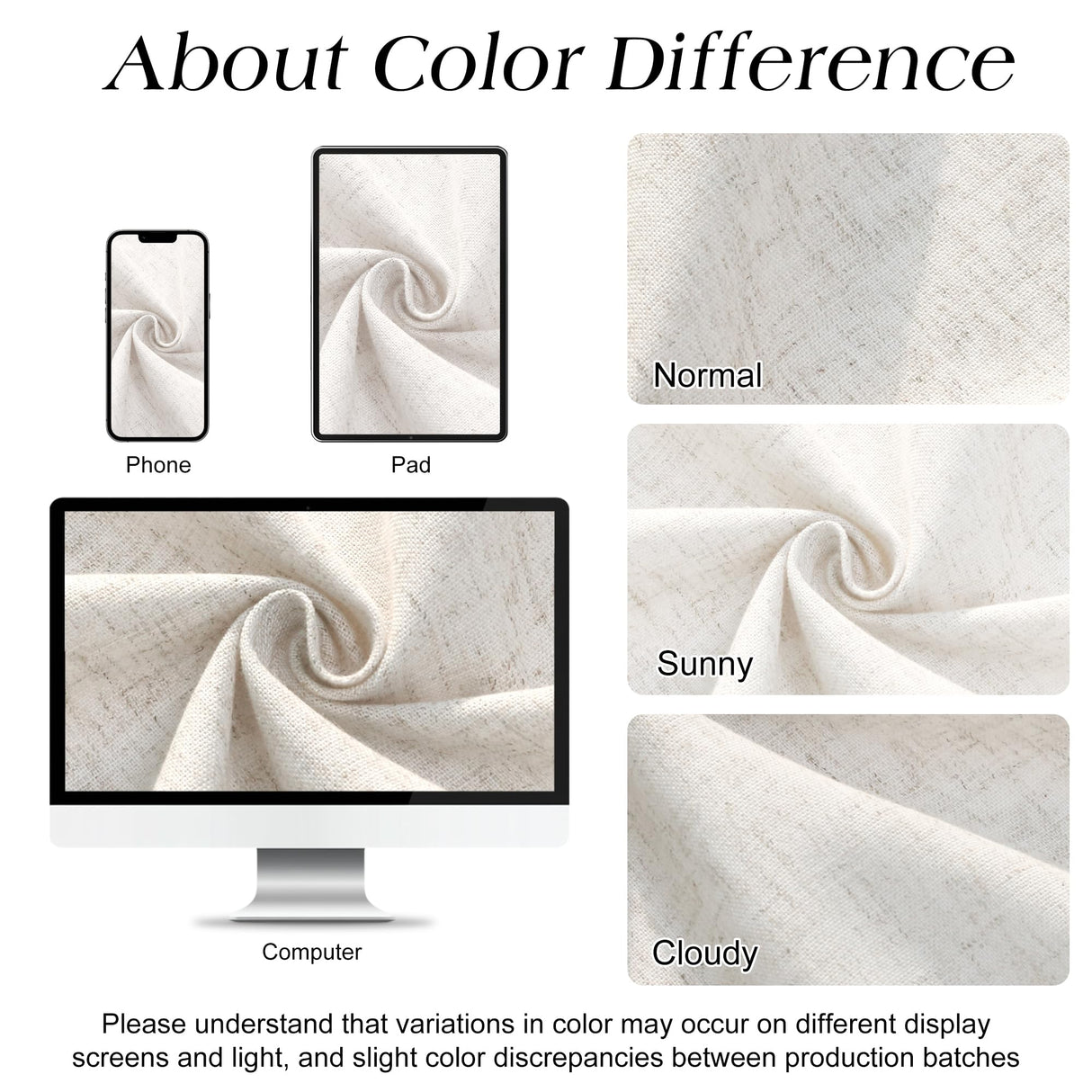 Naturoom Natural Linen Shower Curtain, Country Boho Farmhouse Bath Decor Beige Shower Curtains for Bathroom Neutral Cloth Weighted Textured Fabric Bath Curtain Liner with Hooks, Cream, 72 Inch Naturoom