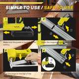 Cordless 18 Gauge Nailer Gun for DeWalt 20V Max Battery, 18 GA 2 in 1 Brad Nailer/Staple Gun with Pack of Nails and Staples Nail Gun for Home Improvement & Woodworking(No Battery) RexLeLXB