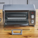 BLACK+DECKER 4-Slice Crisp 'N Bake Air Fry Toaster Oven,TO1787SS-RFP, 4-Slice, 5 Cooking Functions, 30 Minute Timer, Stainless Steel BLACK+DECKER