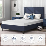 IULULU Full Size Mattress, 6-Inch Full Memory Foam Mattress - Green Tea Gel Infused, Medium-Firm for Cool Sleep and Pressure Relief Bunk Trundle Bed in a Box, CertiPUR-US Certified, White IULULU