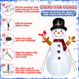 12FT Christmas Snowman Inflatables, Huge Blow Up Snowman Inflatables Decor, Lighted Christmas Outdoor Inflatable Decorations, Xmas Inflatables Snowman for Lawn Yard Holiday Party Melisheer