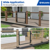Muzata Aluminium Cable Railing Gate Black for Wood Metal 36" Cable Railing System Outdoor Seaside 36 1/32'' W X 32 13/32" H, DG01 BPA Muzata