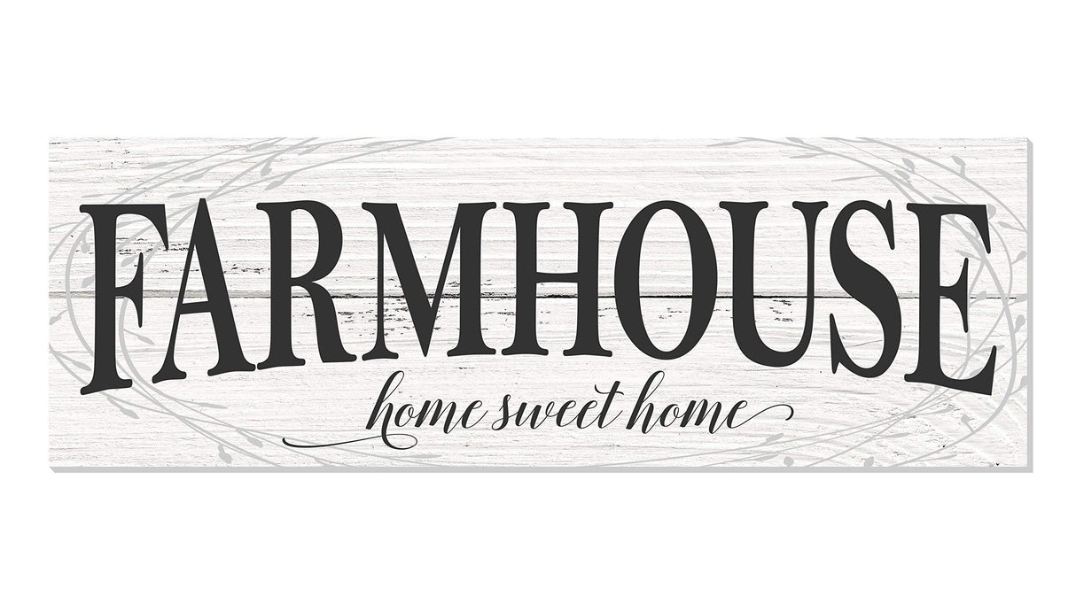 Farmhouse Home Sweet Home Wood Rustic Style Wall Décor Sign 6x18 MRC Wood Products