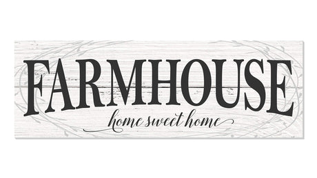 Farmhouse Home Sweet Home Wood Rustic Style Wall Décor Sign 6x18 MRC Wood Products