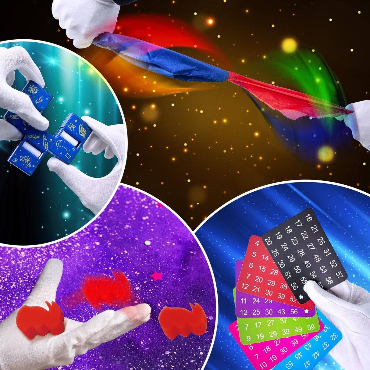 PATIFEED Magic Kit, Magic Tricks for Kids Age 6-8, 40 Magic Tricks with Instructions for Girls Boys Beginners to Perform, Gift for Boys Girls Kids PATIFEED