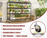 PrimeZone 60" W x 24" D x 76" H Heavy Duty Wire Storage Shelves with Wheels, 4 Tier Adjustable NSF Certified Garage Shelving Unit, Rolling Metal Organizer Shelf Rack for Warehouse, Pantry, 2 Packs PrimeZone