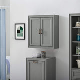 Crosley Furniture Tara Wall Mounted Bathroom Storage Medicine Cabinet with Shelves, Vintage Gray Crosley Furniture