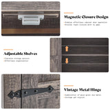 AMERLIFE 72" Tall Kitchen Pantry Storage Cabinet, Farmhouse Food Pantry Cabinet for Kitchen, Living Room, Dining Room, Adjustable Shelves and Drawer, Rustic Grey AMERLIFE