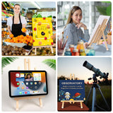 3 Pack 16 Inch Wood Easels, Easel Stand for Painting Canvases, Art, and Crafts, Tripod, Painting Party Easel, Kids Student Tabletop Easels for Painting, Portable Canvas Photo Picture Sign Holder AROIC