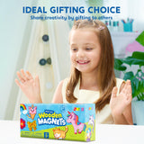 JOYIN 12 pcs Fantasy Wooden Magnets, Kids Unicorn Painting Craft, Spring and Rainy Day Activities School Art Projects, Toys for Kids Aged 3+ Birthday Easter JOYIN