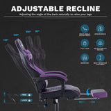 Ergonomic Video Gamer Chairs Gaming Computer Chairs Gamer Chairs for Adults Massage Lumbar Support Swivel Height Adjustable Headrest Backrest SUKIDA