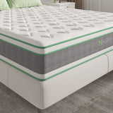Novilla King Size Mattress, 10 Inch Hybrid Mattress in a Box, Individually Wrapped Pocket Coils Innerspring Mattresses for Motion Isolation, Pillow Top Mattresses with Medium Firm Feel, Groove Novilla