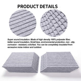 16 Pcs Pro Grade Soundproof Wall Panels,Acoustic Panels,Premium Sound Panels,Better Than Foam,Wedge Design,with Adhesive on Back,for Acoustical Treatments/Professional Studio,12×12×0.4 in(Light Grey) HIJIRH