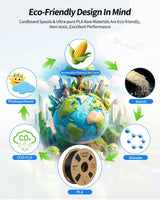 LANDU PLA Filament 1.75mm Black 1KG, 3D Printer Filament 1kg Cardboard Spool(2.2lbs), Dimensional Accuracy +/- 0.02mm, Neatly Wound 3D Printing Filament Fits for Most FDM 3D Printers, Black PLA LANDU