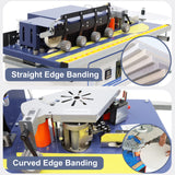 TECHTONGDA Woodworking Edge Bander Countertop Automatic Edge Banding Machine Curve Straight Edge Banding Machine with Control Panel Adjustable Speed 0-6m/min TECHTONGDA