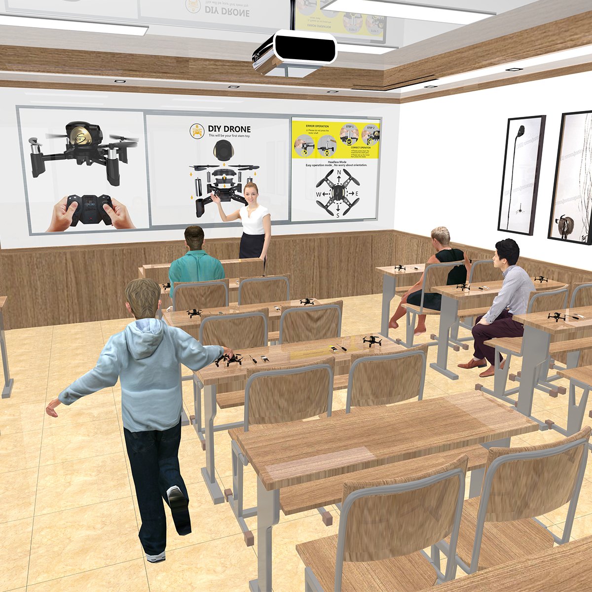 REMOKING R605 RC DIY Drone Toys Mini Racing Quadcopter Headless Mode 2.4GHz 360°flip 4 Channels Altitude Hold Indoor and Outdoor Game Educational Building Toy Science Kit for Kids and Adults REMOKING