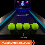 Hall of Games 108" Roll and Score with LED Lights and Electronic Scorer, Black/Blue, 9 Foot Hall of Games