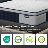 VISCOFLEX Firm King Mattress 14 Inch, Breathable Hybrid Mattress in a Box with Targeted Spinal Support and Pain Relief, Motion Isolation Pocket Springs - Fiberglass-Free, CertiPUR-US, 365-Night Trial VISCOFLEX