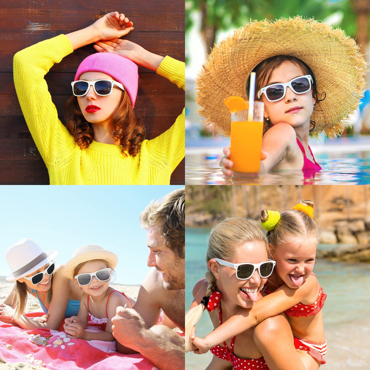 Oleitodh 60 Pack Adult White Sunglasses for Men Women in Bulk Plastic Vintage Retro Style Sunglasses 70s 80s Classic Shades Eyewear Party Prop Favors Supplies Oleitodh