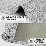 Collive Hallway Runner Rug 2x6 Kitchen Runner Rugs Non Slip Rubber Backed Gray Cotton Carpet Washable Farmhouse Rug Runners for Hallways Boho Floor Runners for Bedroom Entryway Laundry Collive