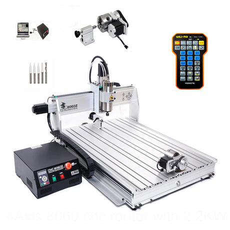 US Stock! USB Port 8060 2.2KW CNC Router/CNC Engraving milling and Drilling Carving Machine + Limit Switch CNC Engraver ALQALAA ROASTERY