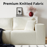 108" Cloud Modular Sectional Couch with L-Shape Chaise, Modern Sectional Sofa with Deep Seat Couch, Ultra Soft Knit Fabric Couches for Living Room, No Assembly Required, Left Facing Chaise (Beige) YVDNHP