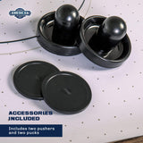 American Legend Brookdale Air-Powered Hockey Table with Rustic Wood Grain Finish, Angled Legs and Turnbuckle Accents Brown, 75.31"L x 38.98"W x 8.5"H American Legend