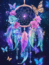 VAIIEYO 5D DIY Diamond Art Kits for Adults Dream Catcher, Diamond Painting Flower, Paint by Numbers Full Drill Round Rhinestone Craft Canvas for Home Wall Decor Gift 12x16 inch-16 VAIIEYO