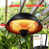 Hanging Patio Heater, Outdoor/Indoor Electric Infrared, Ceiling Heater with 3 Adjustable Modes 600W/900W/1500W. Paraheeter
