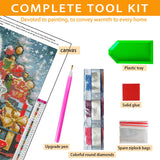 USZDL Winter Christmas Diamond Art Kits for Adults,Santa Claus DIY 5D Diamond Painting Kits for Beginners,Round Full Drill Diamond Dots with Diamond Gem Art & Crafts for Adults Home Decor 13.8x13.8 in USZDL