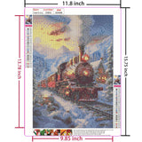 Amz Camel DIY 5D Diamond Art Kits (12 * 16 Inch), Painting, Art for Snow Train, Embroidery Full Drill for Landscape, Diamond Art Kits Rhinestone Craft for Home Wall Decor Amz Camel