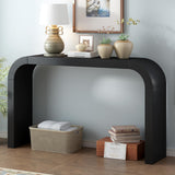 Modern Minimalist Console Table,Elegant and Versatile Design,Perfect for Living Room, Hallway, and Bedroom,Sturdy and Stable Frame,Black JIJIWANG