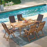 OC Orange-Casual Folding Patio Dining Chair Set of 2, Outdoor Acacia Wooden Reclining Chair w/Armrest & Removeable Cushion, FSC Certified Wood, for Porch, Backyard, Garden, Indoor, Dark Grey OC Orange-Casual