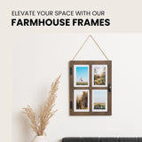 GLM 5x7 Picture Frame Collage with 4 Photos - Display Your Favorite Memories - Collage Picture Frames That Fit Any 4x6 or 5x7 Photo (Brown) Great Lakes Memories