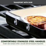 GreenPan 18" x 11" Double Burner Griddle Pan, Hard Anodized Healthy Ceramic Nonstick PFAS-Free, Stainless Steel Handles, Stovetop Cooking, Dishwasher Safe, Oven & Broiler Safe Cookware, Black GreenPan